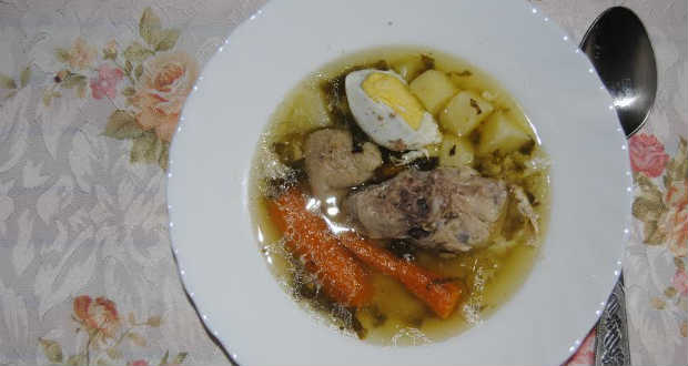 Sóskaleves buggyantott tojással recept