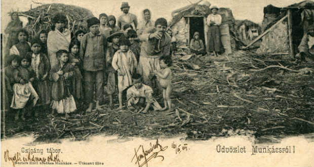 Kárpátalja anno: munkácsi cigányok tábora