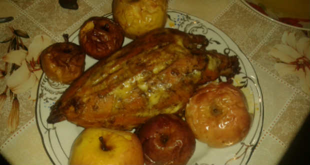 Csirkemell sült almával recept