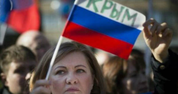 A moszkvai felvonulók azt kérték, hogy a Krímet orosz területként ismerjék el