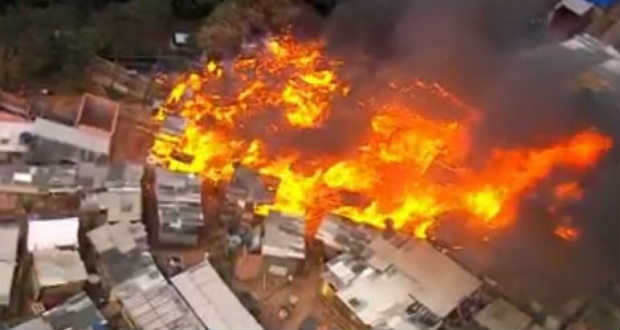 Tűzvész Sao Paulo egyik nyomortelepén