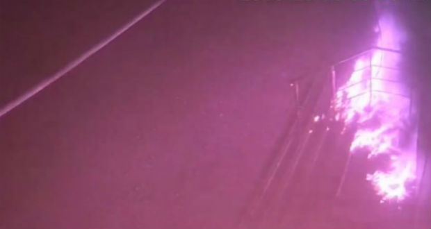 Felgyújtottak egy bevásárlóközpontot Munkácson