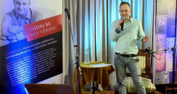 Világrekord született a költészet napján, Lutter Imre 24 órán át szavalt