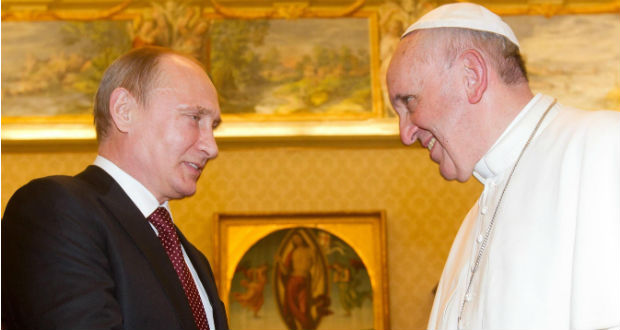 Ferenc pápa a Vatikánban fogadja Vlagyimir Putyint