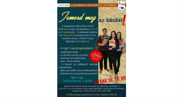 Nyílt nap a Nagyberegi Református Líceumban