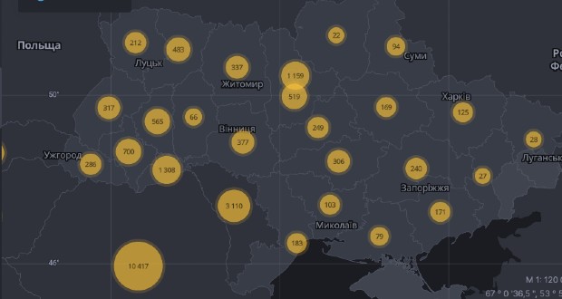 Ukrajnában 8 125-re emelkedett a regisztrált koronavírusos esetek száma