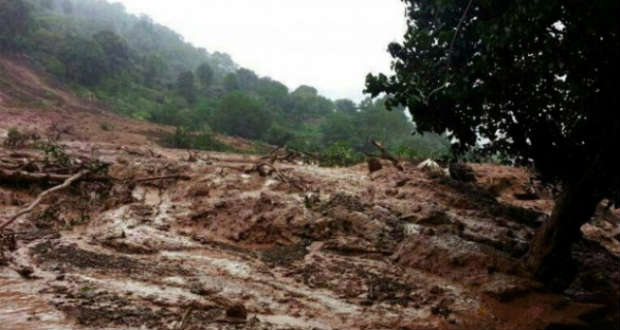 Földcsuszamlás a Rahói járásban