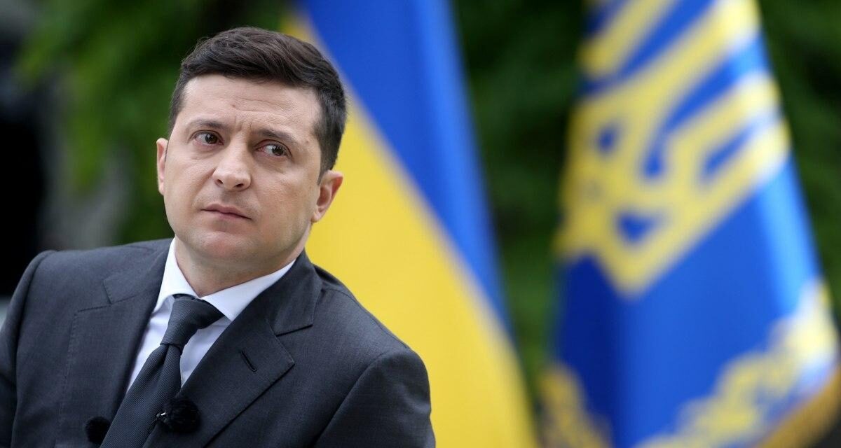 Zelenszkij ukrán zászló