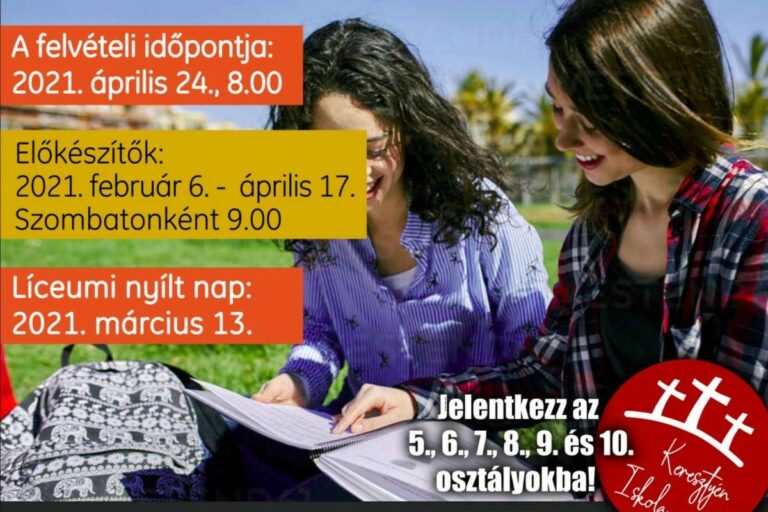 Felvételi hirdetmény – Nagyberegi Református Líceum