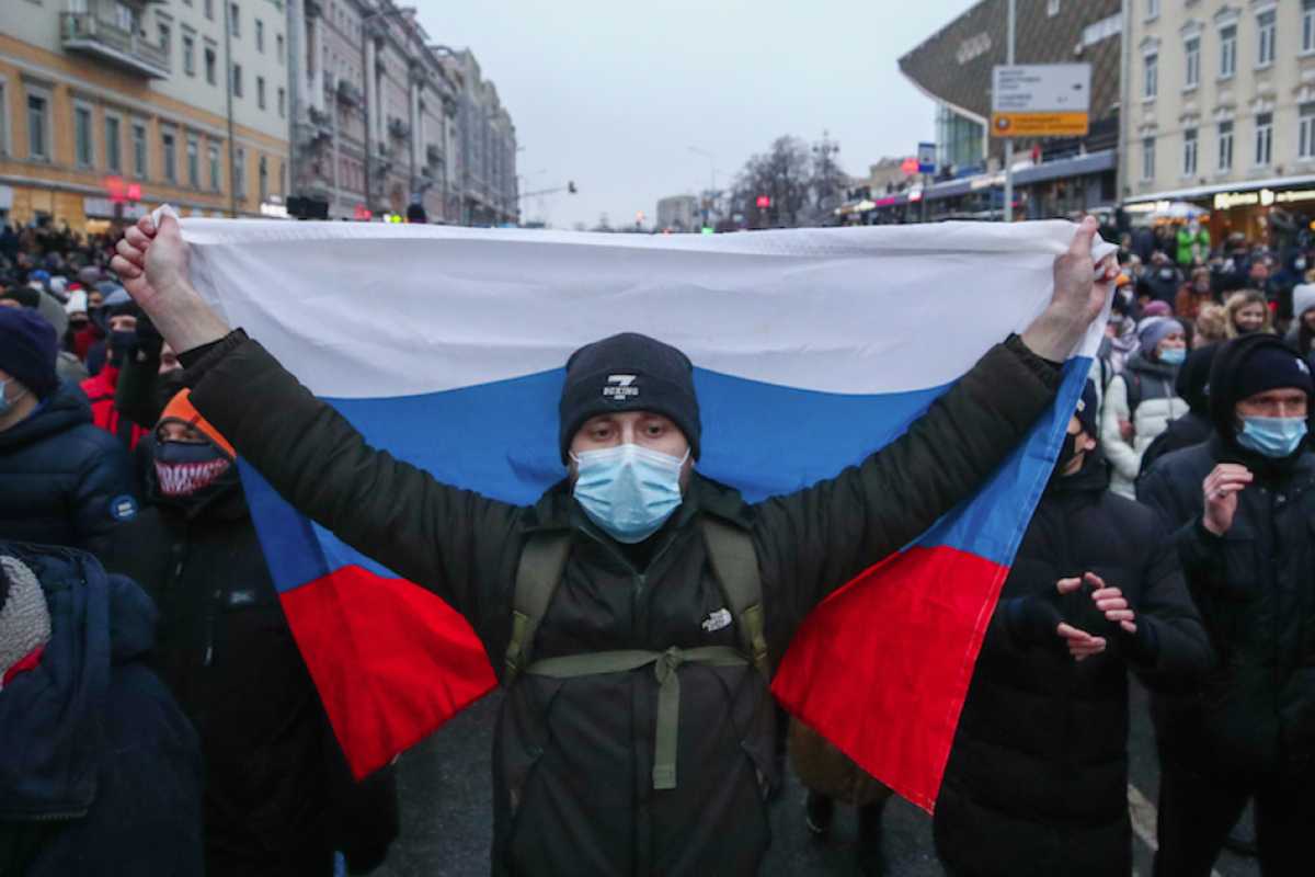 tüntetés Oroszország Navalnij Moszkva
