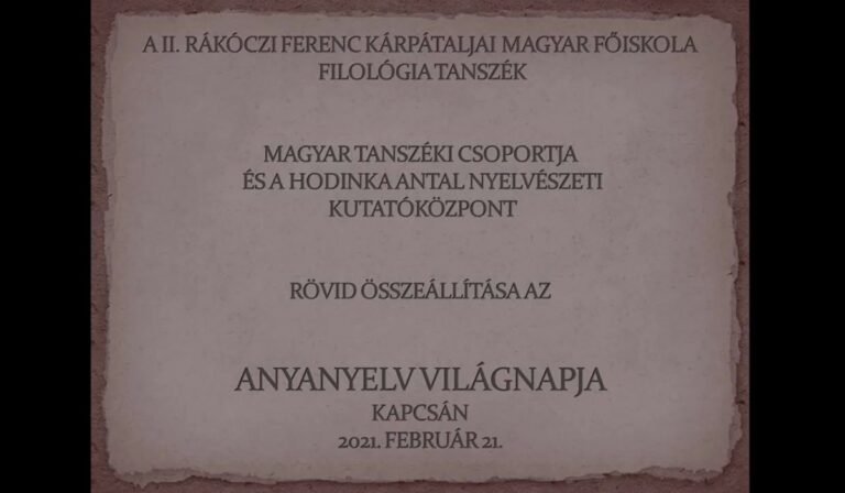 Az anyanyelv világnapjára emlékeztek a Rákóczi-főiskolán