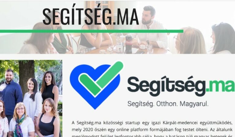 Elindult a határon túli magyarságot segítő startup honlapja, a Segítség.ma