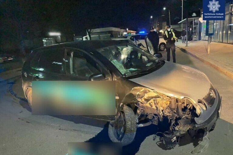 Ittas sofőr szenvedett balesetet Ungváron