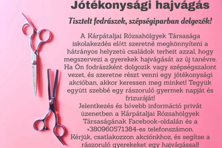 Jótékonysági hajvágásra várják a fodrászok jelentkezését