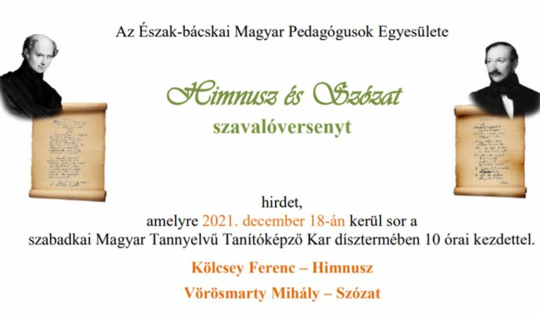 Himnusz és Szózat szavalóverseny Szabadkán