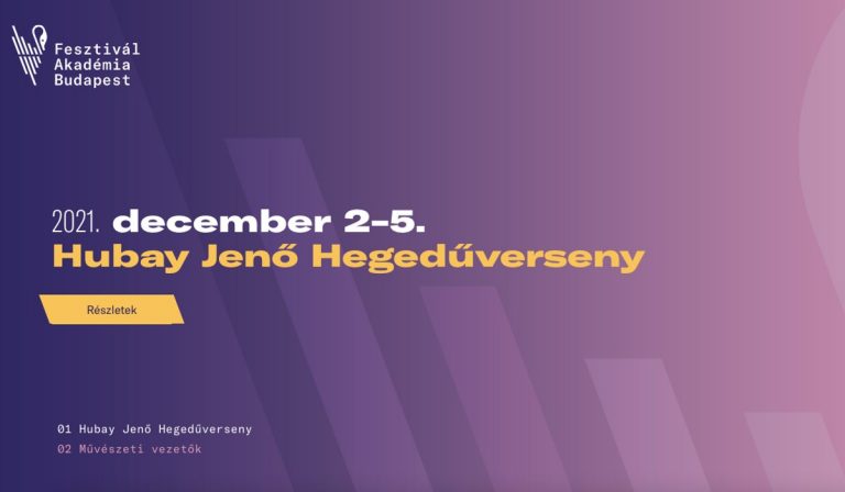 Csütörtökön kezdődik az I. Nemzetközi Hubay Jenő Hegedűverseny