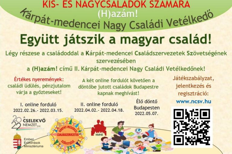 Felhívás – Indul a Nagy Családi Vetélkedő