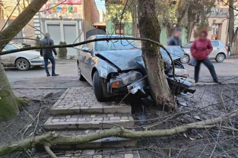 Fának ütközött egy autó Beregszászban