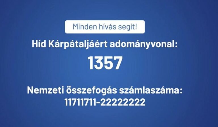 65 millió forintot ajánlottak fel a Híd Kárpátaljáért segélyprogramon keresztül