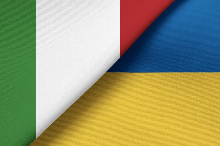 olasz-ukrán zászló