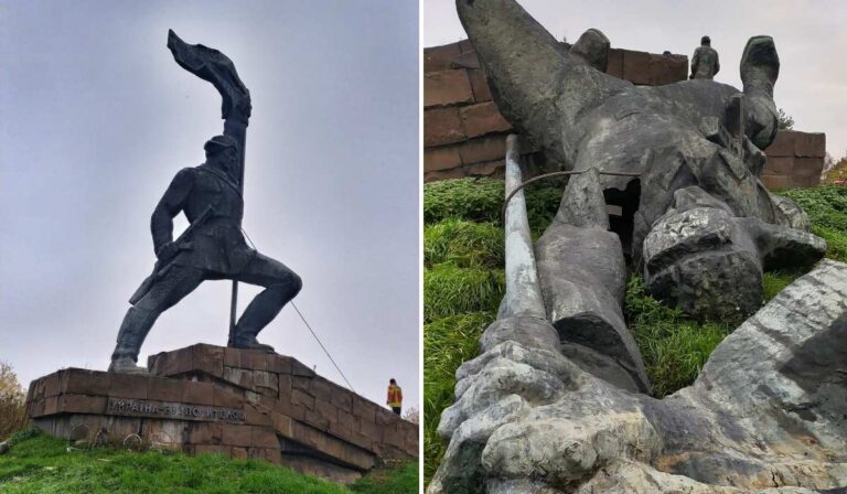 Eltávolították a szovjet katona emlékművét Ungváron