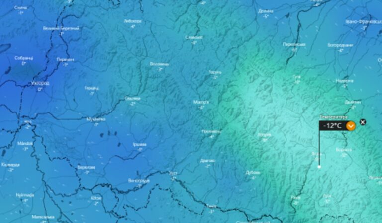 Mínusz 12 fokra süllyedt a levegő hőmérséklete a Kárpátokban