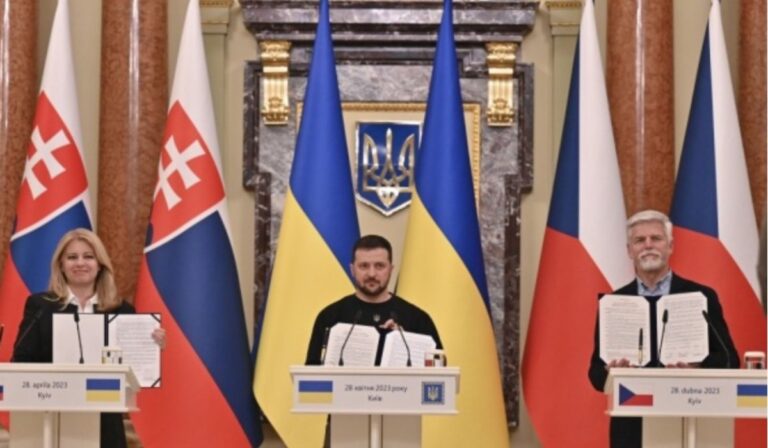 Президенти України, Чехії та Словаччини підписали спільну декларацію