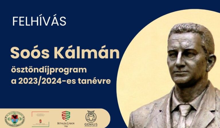 Soós Kálmán ösztöndíjprogram a 2023/2024-es tanévre