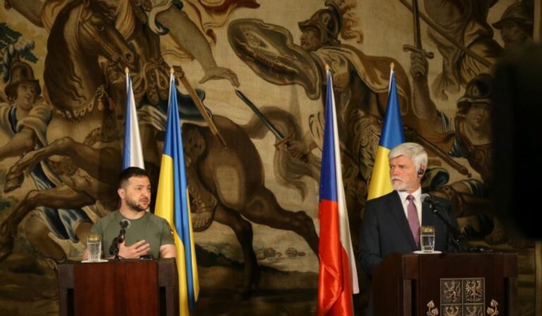 Váratlanul Prágába érkezett Zelenszkij ukrán államfő