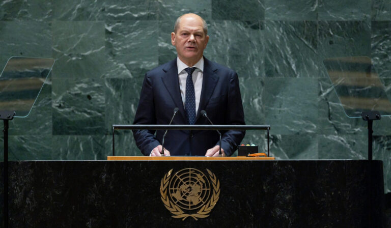 Scholz kancellár Putyint bírálta az ENSZ BT ülésén