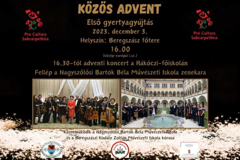 Közös Advent: első gyertyagyújtás és adventi koncert Beregszászban
