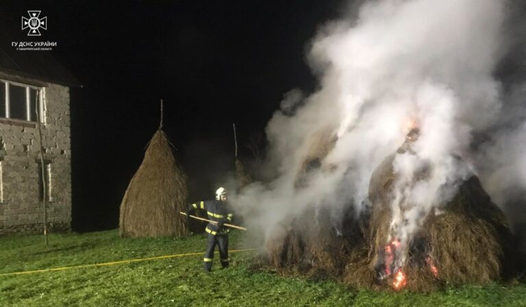 Két tonna széna vált a lángok martalékává a Huszti járásban