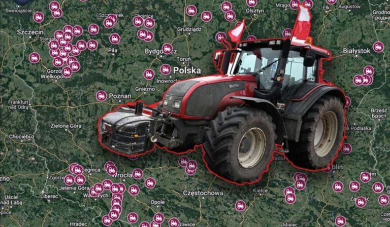 Lengyel gazdák forgalomlassító tiltakozó akciót tartottak