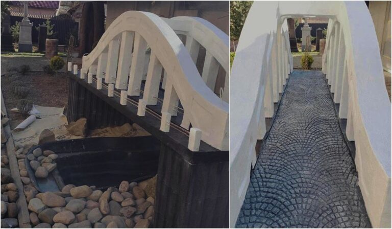 Kárpátalja ma: híd alakú miniszobor Ilosván