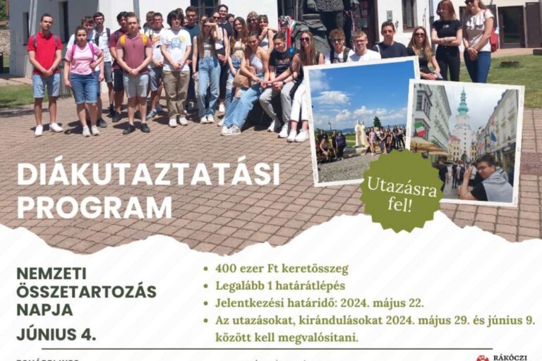 Nemzeti Összetartozás Napi utazási pályázat középiskolásoknak