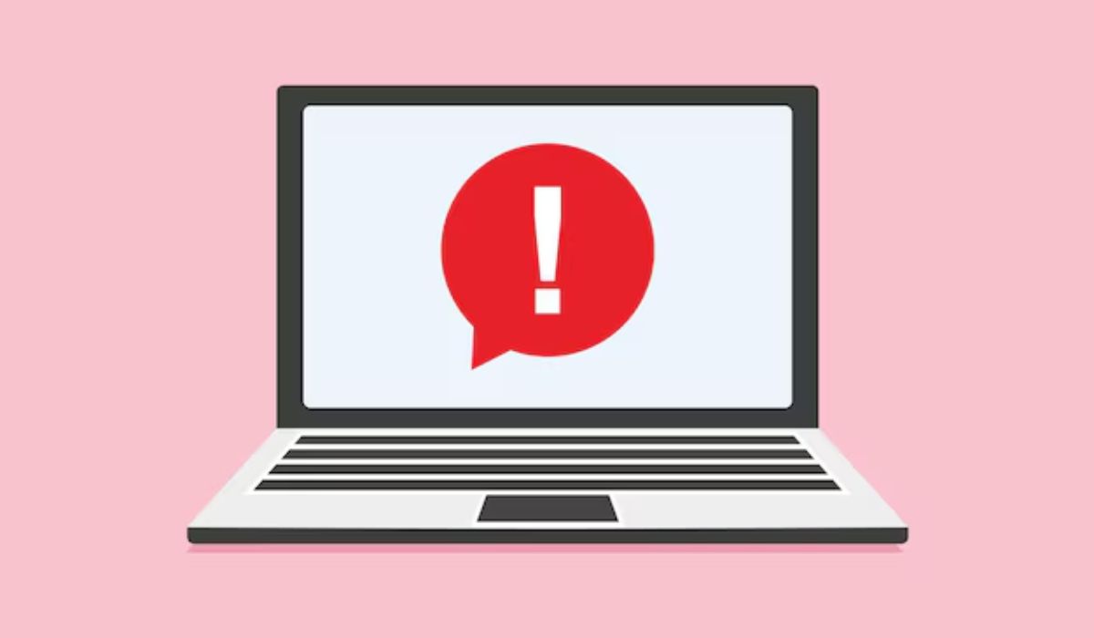 laptop piros felkiáltójel