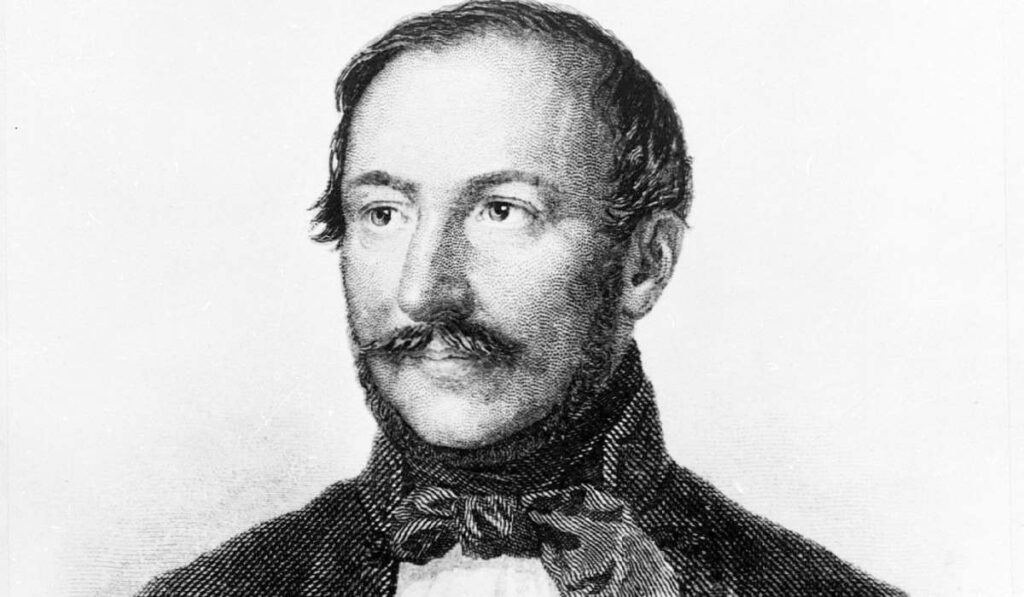 Vörösmarty Mihály Zrínyi Miklósról készült litográfia.