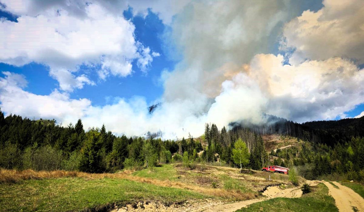 Tűzvész a Huszti járásban