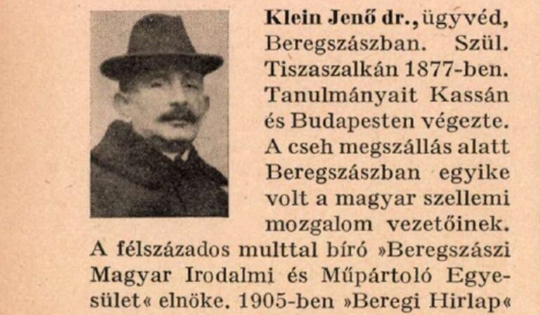 Kárpátalja anno: Klein Jenő beregszászi ügyvéd versei