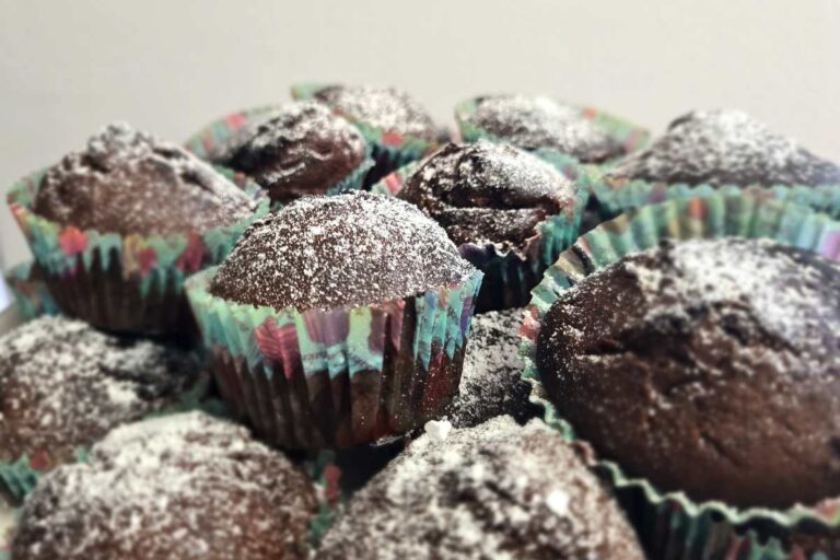 Csokis-banános-kakaós muffin