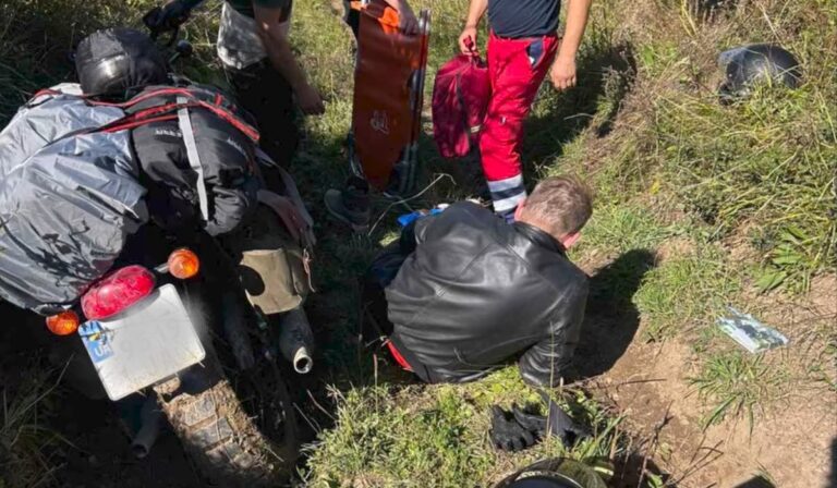 Lábát törte a motorkerékpáros kijevi turista