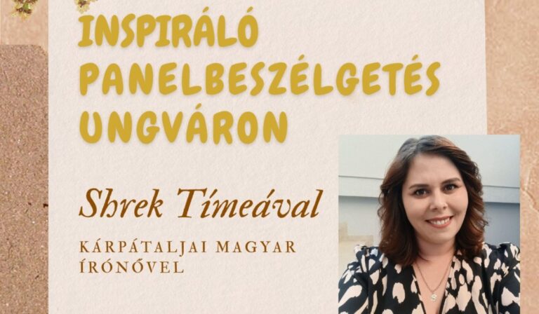 A Magyar Olvasóklub vendége lesz Shrek Tímea író