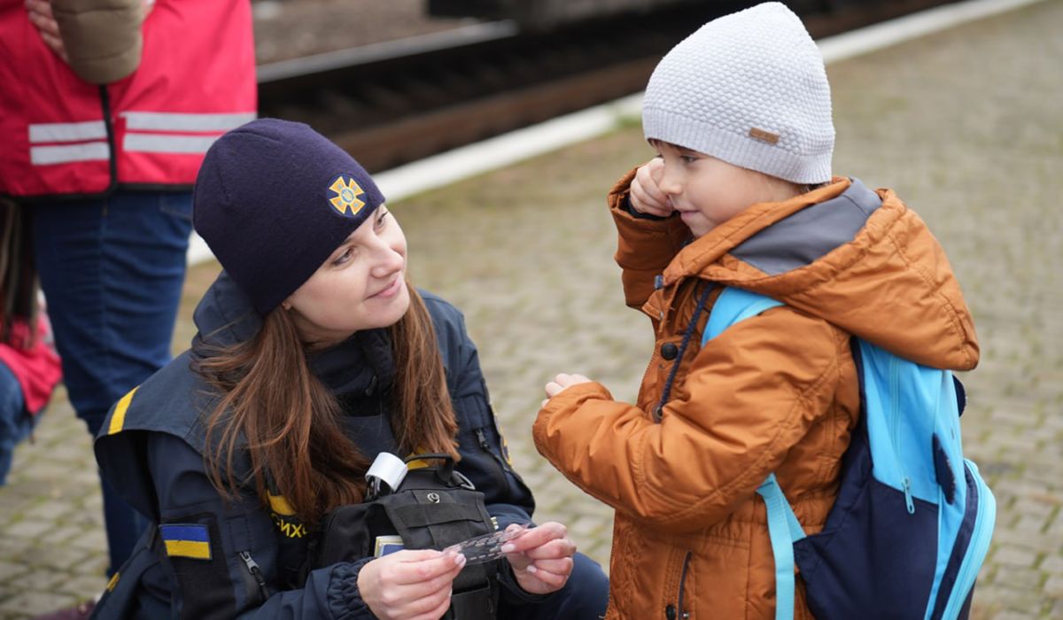 Evakuációs vonat Dnyipropetrovszk megyéből