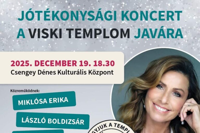Jótékonysági koncertet rendeznek a viski templom javára Pakson