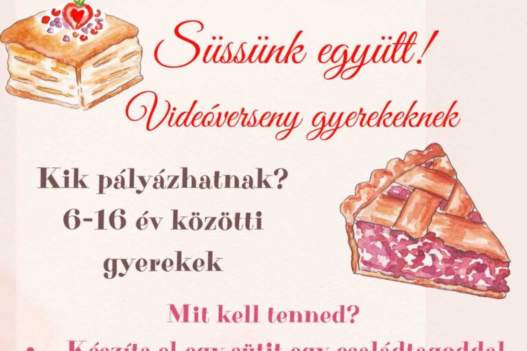 Süssünk együtt! Videóverseny gyerekeknek