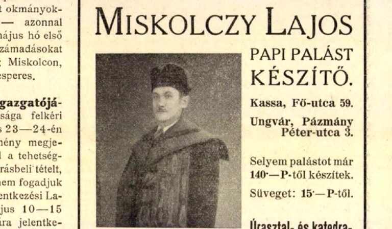 Kárpátalja anno: Miskolczy Lajos úriszabó