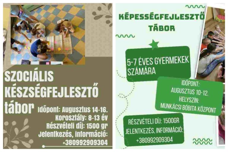 Készségfejlesztő nyári táborokat szervez a Bóbita Gyermekfejlesztő és Lelkigondozó Központ