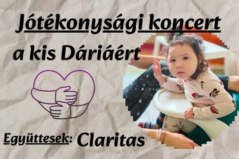 Jótékonysági koncertet szerveznek a hároméves Dária gyógykezeléséért Péterfalván