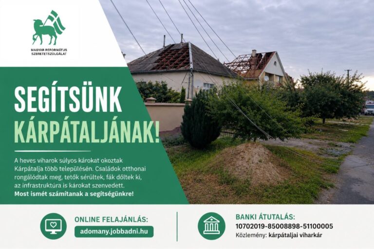 Adománygyűjtést indított a Magyar Református Szeretetszolgálat a kárpátaljai viharkárosultak megsegítésére