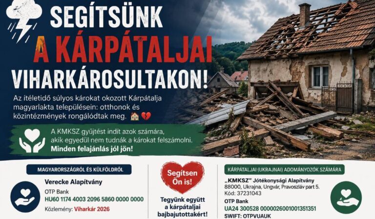 KMKSZ – Segítsünk a kárpátaljai viharkárosultakon!